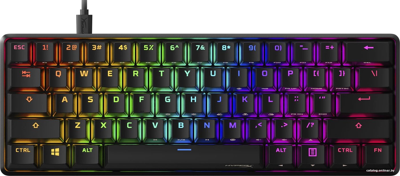 Клавиатура HyperX Alloy Origins 60 (HyperX Aqua, нет кириллицы)