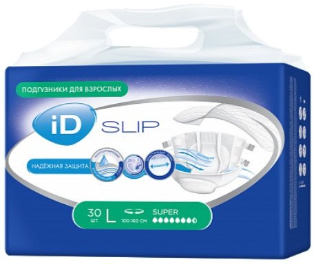 

Подгузники для взрослых ID Slip Super L (30 шт)