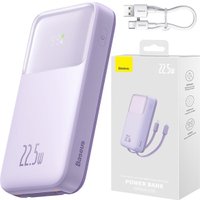 Внешний аккумулятор Baseus Comet Series Dual-Cable Digital Display Fast Charge Power Bank 22.5W 20000mAh (сиреневый)