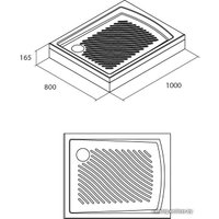 Душевой поддон IDDIS 24LS108i22 100x80