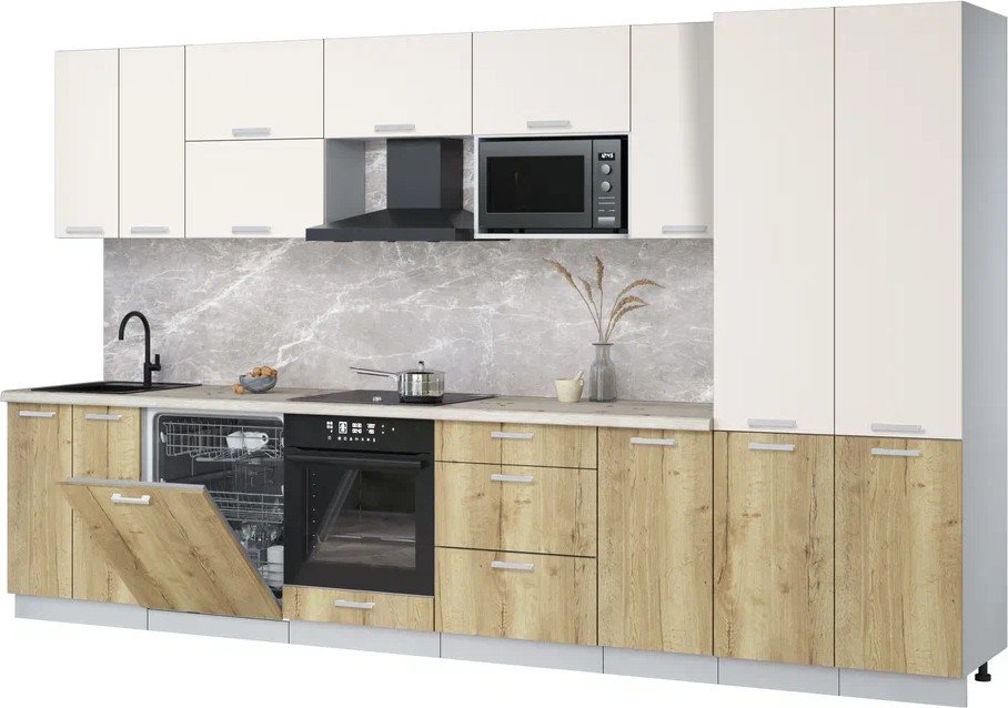 

Готовая кухня Интерлиния Мила Лайт 3.6-ПМ2 (персидский жемчуг/дуб золотой/бискайская сосна)