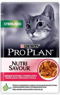 

Пресервы Pro Plan Nutrisavour Sterilised с уткой в соусе 85 г