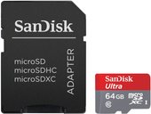 Ultra microSDXC 64GB Class 10 + адаптер (SDSQUNC-64G-GN6MA)