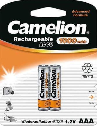 Аккумулятор Camelion AAA 1000mAh 2 шт. [NH-AAA1000-BP2]