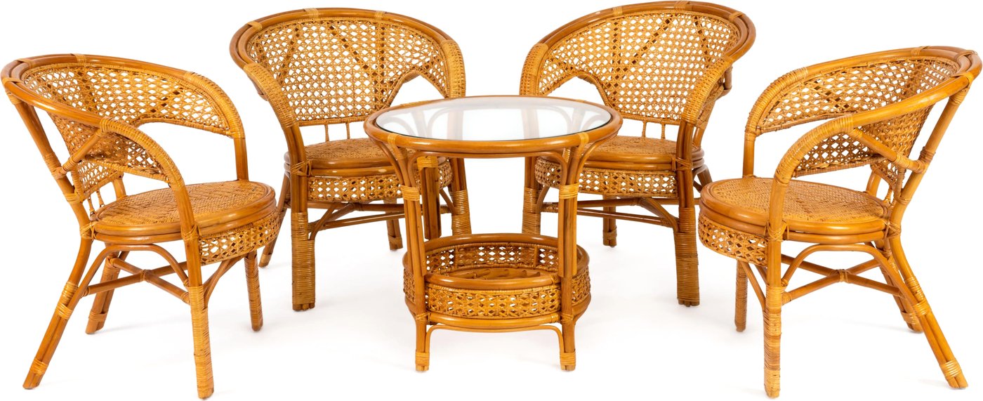 

Набор садовой мебели TetChair Pelangi (стол/4 кресла, honey)