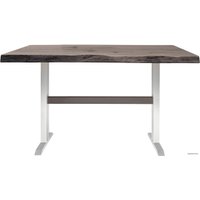 Кухонный стол Buro7 Двутавр 110 (с обзолом и сучками, дуб мореный/белый)