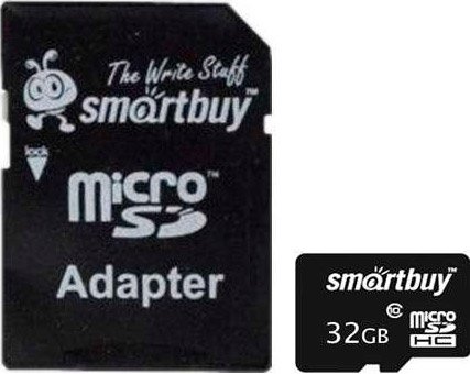 

Карта памяти SmartBuy microSDHC Class 10 32GB (SB32GBSDCL10-01)