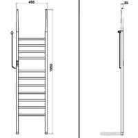 Полотенцесушитель Maxonor PL-TRE06-48-11-3 (серый, подключение слева)