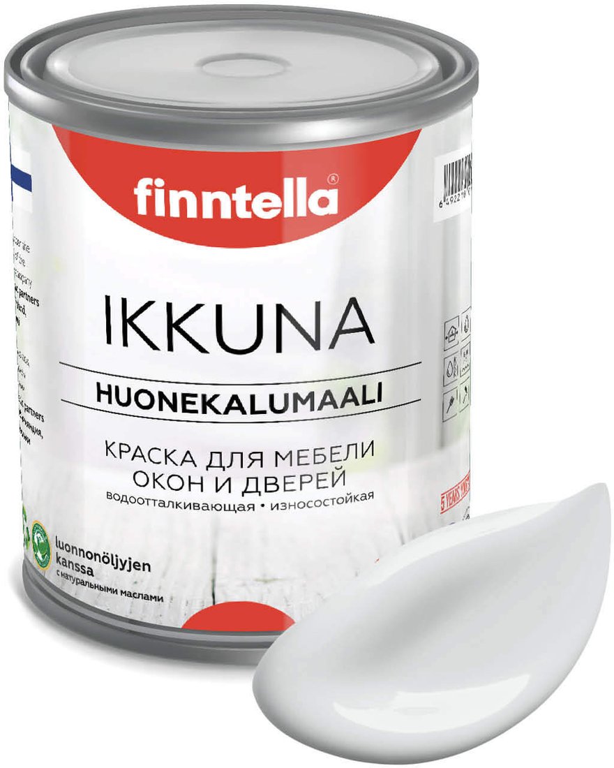 

Краска Finntella Ikkuna Platinum F-34-1-1-FL064 0.9 л (белый/серый)