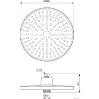 Верхний душ Ideal Standard BD581XG (черный матовый)