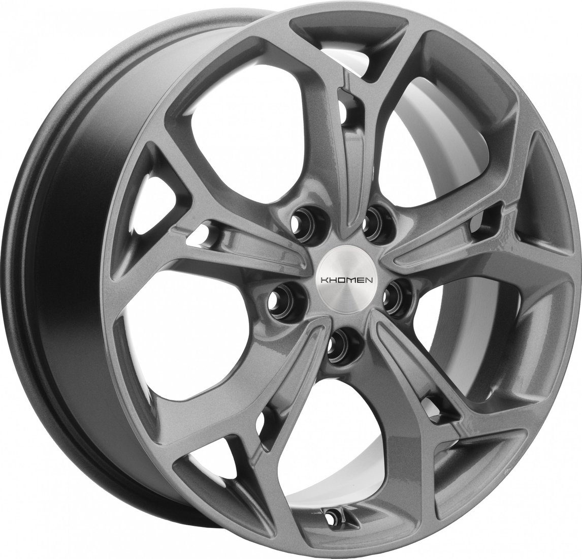 Литые диски Khomen KHW1702 ASX 17x7 5x114.3мм DIA 67.1мм ET 46мм Gray