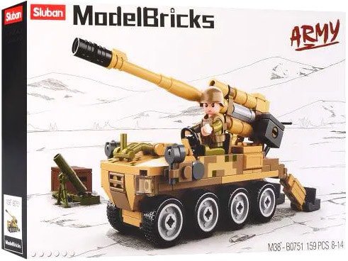 

Конструктор Sluban Модельки M38-B0751 Танк с фигуркой