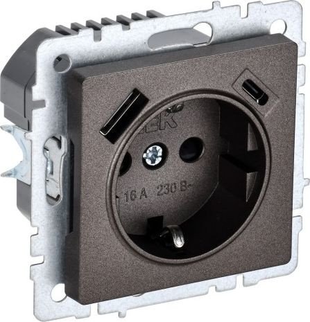 

Розетка IEK Brite BR-R14-16-U22-018-K45