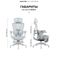 Офисное кресло Evolution LX 1 Light Blue (голубой)