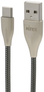Кабель Mirex 13700-BC017TGR USB Type-A - USB Type-C (1.2 м, серый)