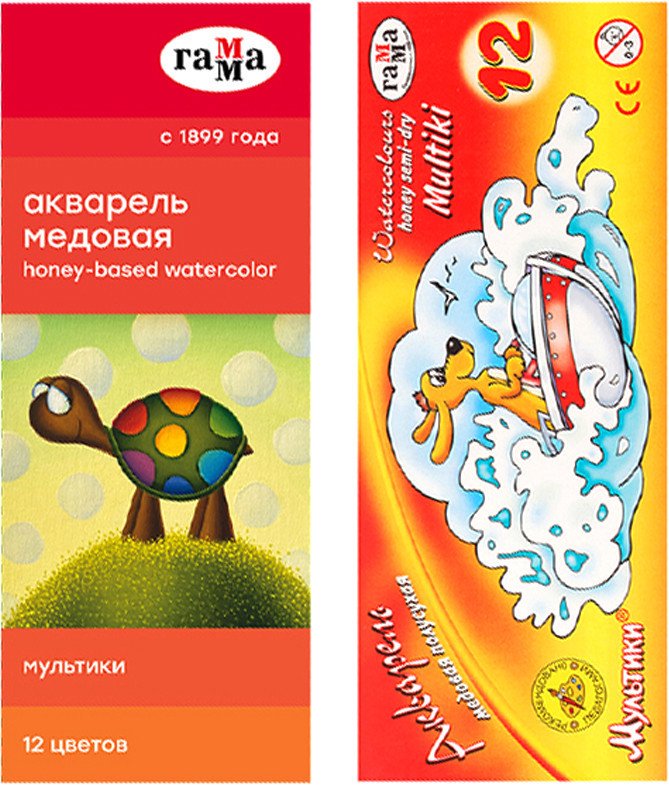 

Акварельные краски Гамма Мультики 211048 (12 цв)