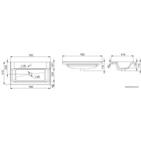 Умывальник AM.PM Gem M90WCC0752WG 76x41.5