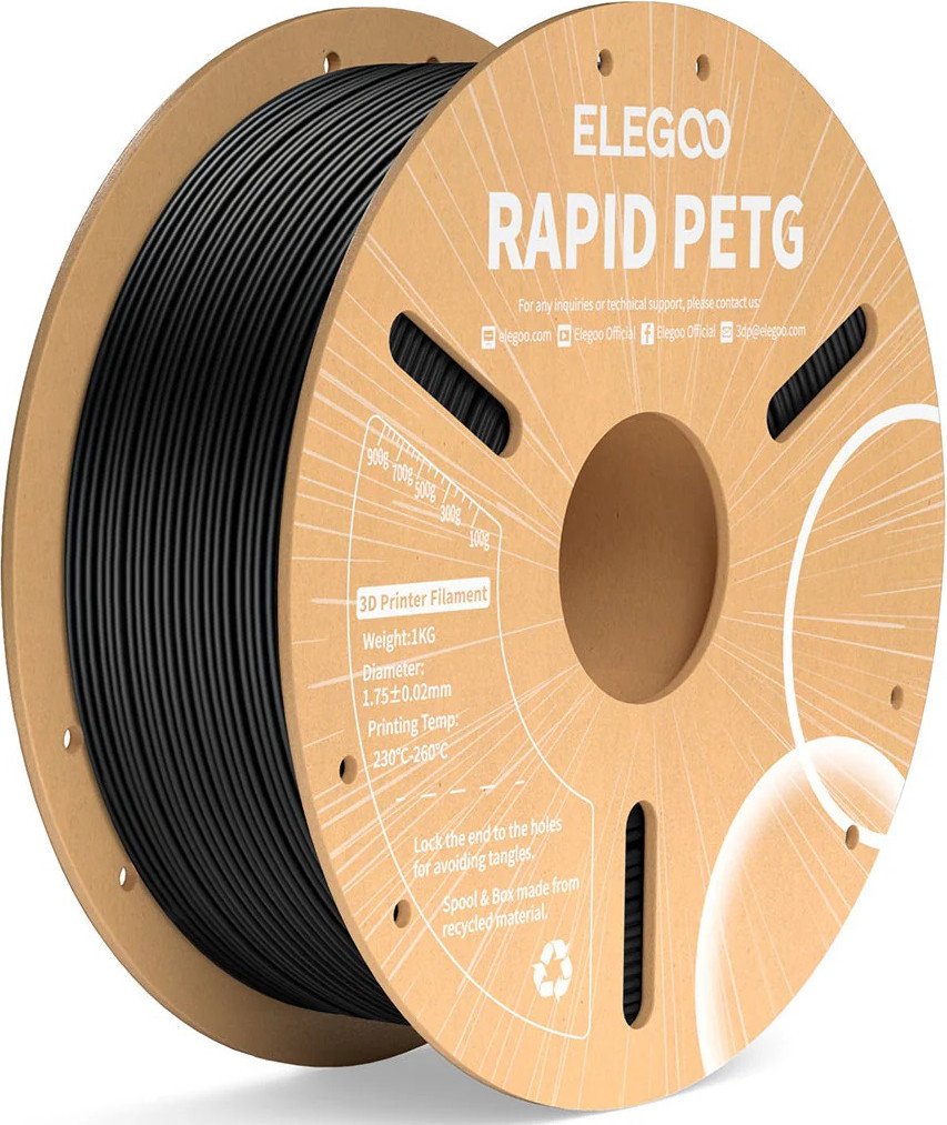 Филамент Elegoo Petg Rapid 50.203.0216 (1кг, черный)