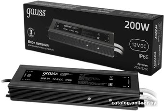 Блок питания Gauss 200W 12V IP66 202023200