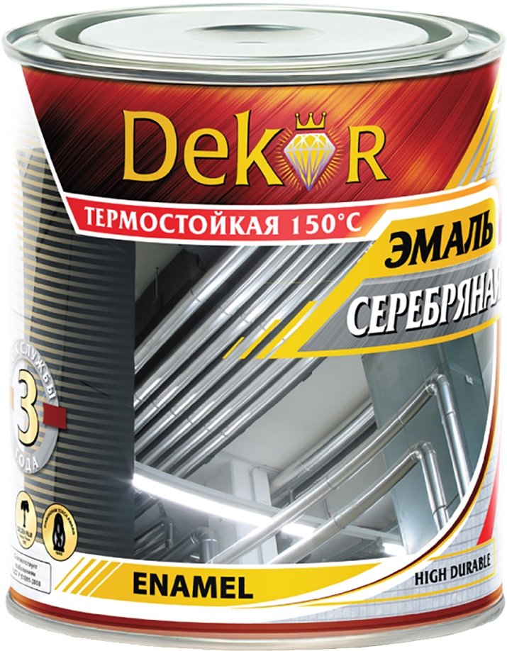 

Эмаль Dekor ПФ-115 (серебряный, 0.8 кг)