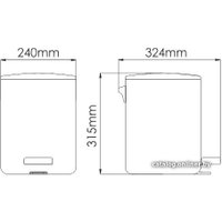 Мусорное ведро Wasserkraft K-649 9L