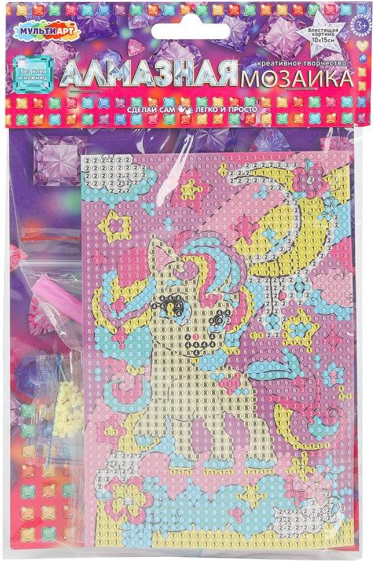

Алмазная мозаика MultiArt Пони AM10X15-113787