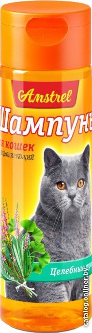 Шампунь Amstrel для кошек кондиционирующий с целебными травами 120 мл