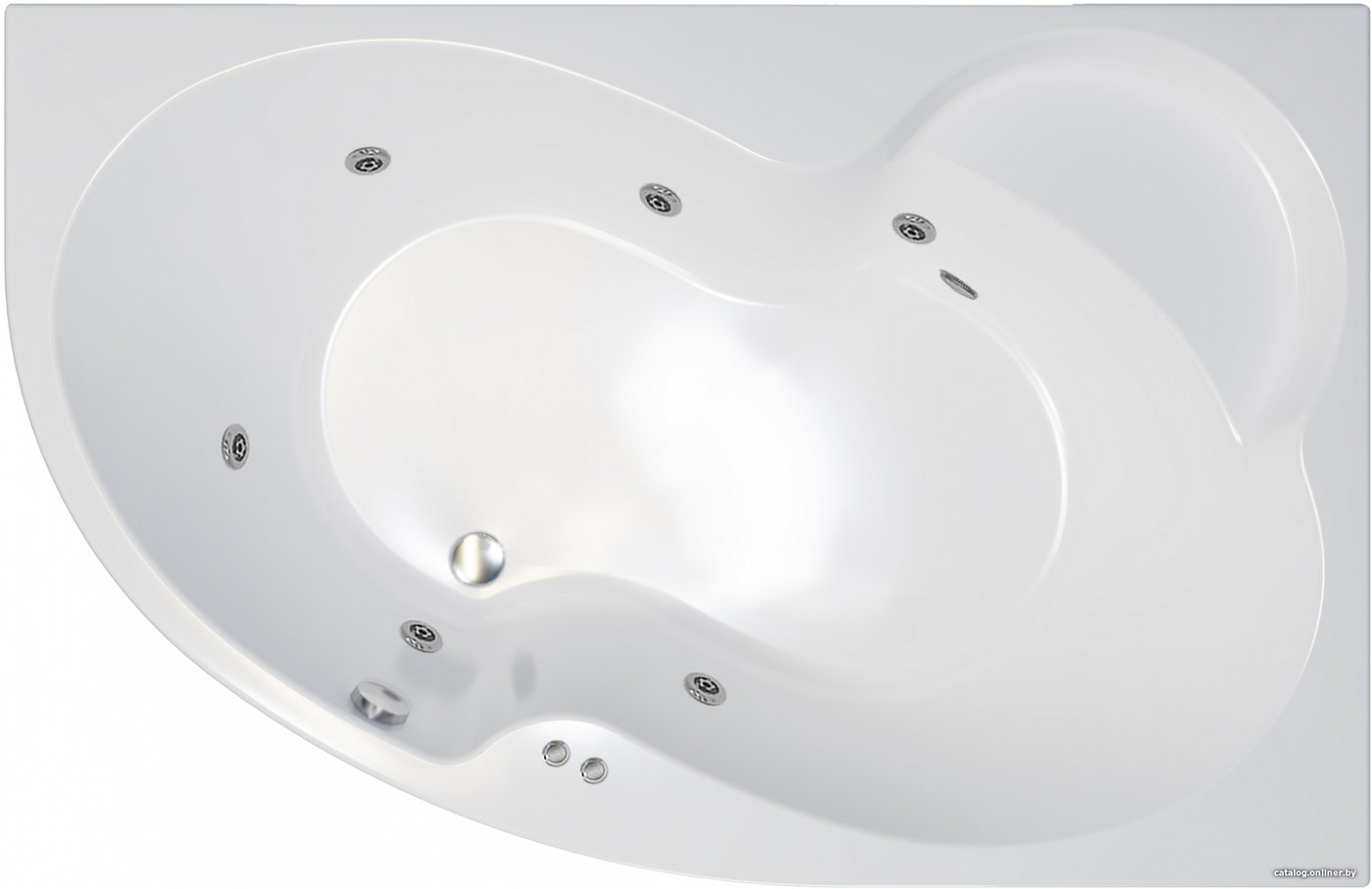 Ванна Triton Мари 170x110 L Базовая Flat (с гидромассажем)