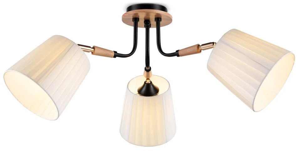 Люстра средней высоты Ambrella light Traditional TR4731/3 BK/LWD (черный/светлое дерево)