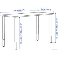 Стол Ikea Лагкаптен/Олов 194.174.85 (черно-коричневый/белый)