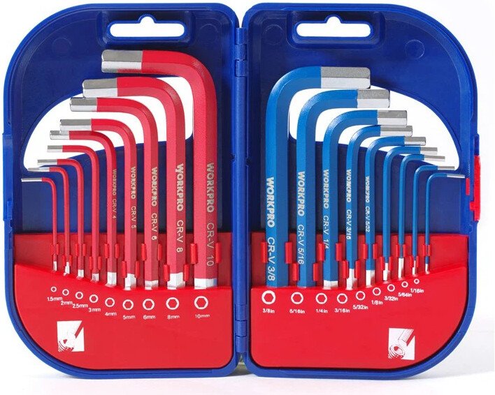 

Набор ключей Workpro WP222037 (18 предметов)