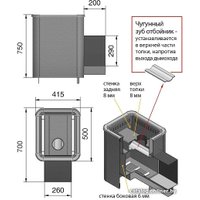 Банная печь Везувий Русичъ Антрацит 22 (ДТ-4С)