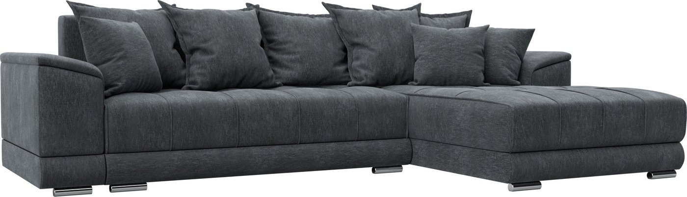 

Угловой диван Лига диванов НордСтар правый 122929 (рогожка амур серый)