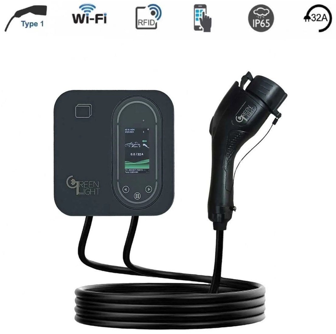 

Зарядная станция GNLT Type1 (max 7 кВт.ч)