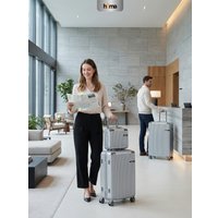 Комплект чемоданов Homa 4CHMD-GR (3шт, серебряный)