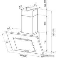 Кухонная вытяжка MAUNFELD Tower C 50 (белый)