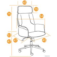 Офисное кресло TetChair Charm (флок, синий)