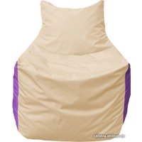 Кресло-мешок Flagman Фокс Ф2.1-138 (слоновая кость/сиреневый)