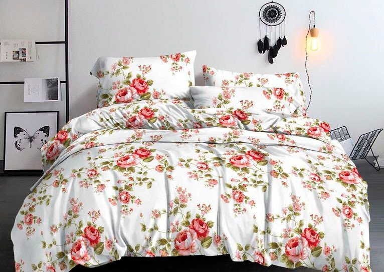 

2-спальный комплект постельного белья с евро простыней Бояртекс № 957 2сп с европростыней (полисатин)