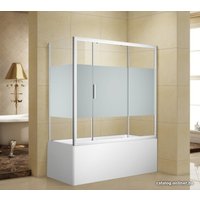 Стеклянная шторка для ванны Aquanet Practic AE10-B-150H150U-CP (прозрачное стекло)