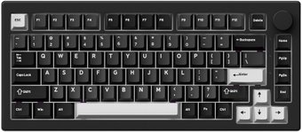 Клавиатура Akko 5075 V3 Black & Silver (Akko Frost Pink)