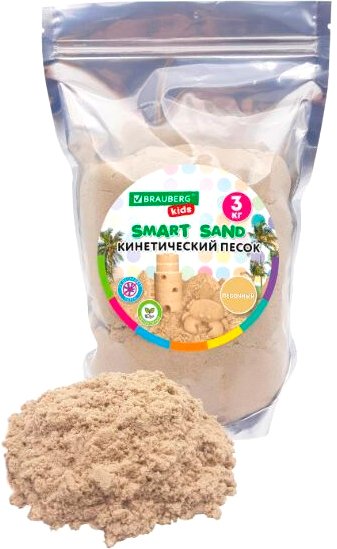 

Песок кинетический BRAUBERG 666003 (песочный, 3 кг)