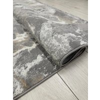 Ковер для жилой комнаты Radjab Carpet Афина Прямоугольник 9012A 12884RK (0.8x1.5, Grey/Beige)