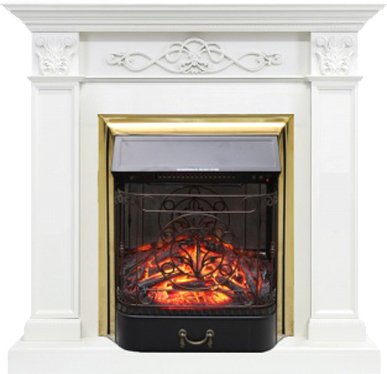 

Каминокомплект Smolcom Verona Corner STD-ASP с Majestic FX M Brass (бьянко белый)