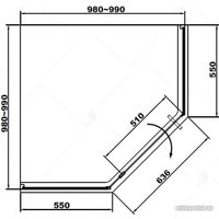 Душевой уголок RGW SV-81G 32328100-16 100x100 (золото brush/прозрачное стекло)