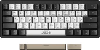 Клавиатура JEGG ZA61 White Black Brown (TNT Yellow)