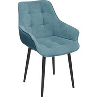 Стул Трия Шато конус Т2 (черный муар/велюр бирюзовый)