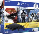 PlayStation 4 Slim Horizon ZeroDawn+God of War3+Uncharted4 500GB