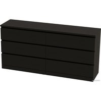 Комод Mio Tesoro Варма 6Д (шпон ясень, черный) в Витебске