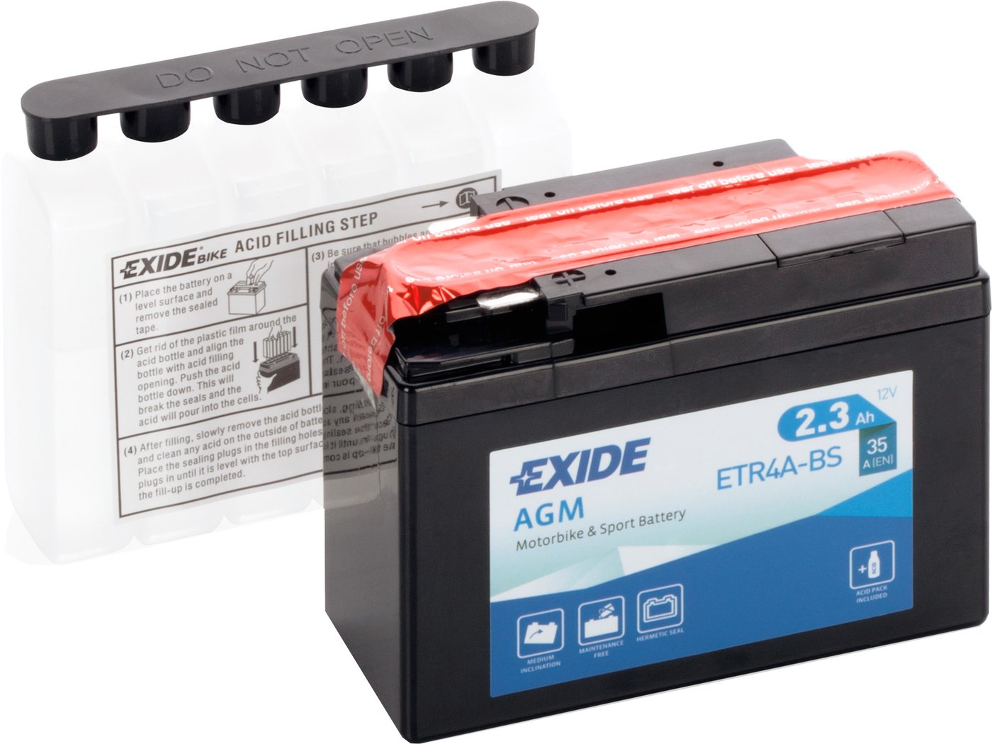 

Мотоциклетный аккумулятор Exide ETR4A-BS (2.3 А·ч)